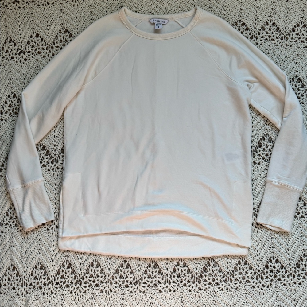 Athleta Coaster Luxe Recover Sweatshirt Women’s Size Small Brushed Interior